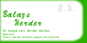 balazs werder business card